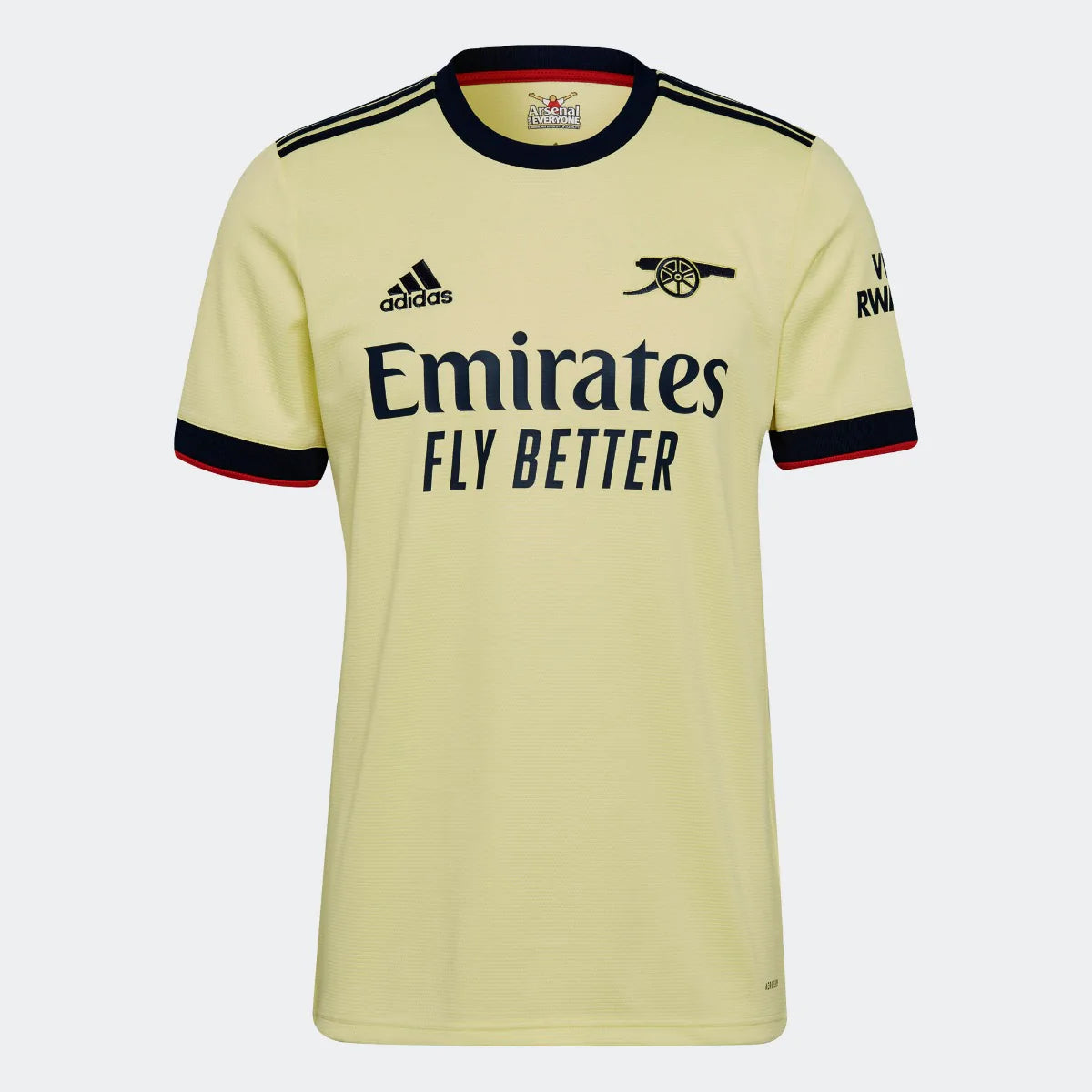 Adidas, Adidas 2021-22 Maglia da trasferta dell'Arsenal - Perla Citrino