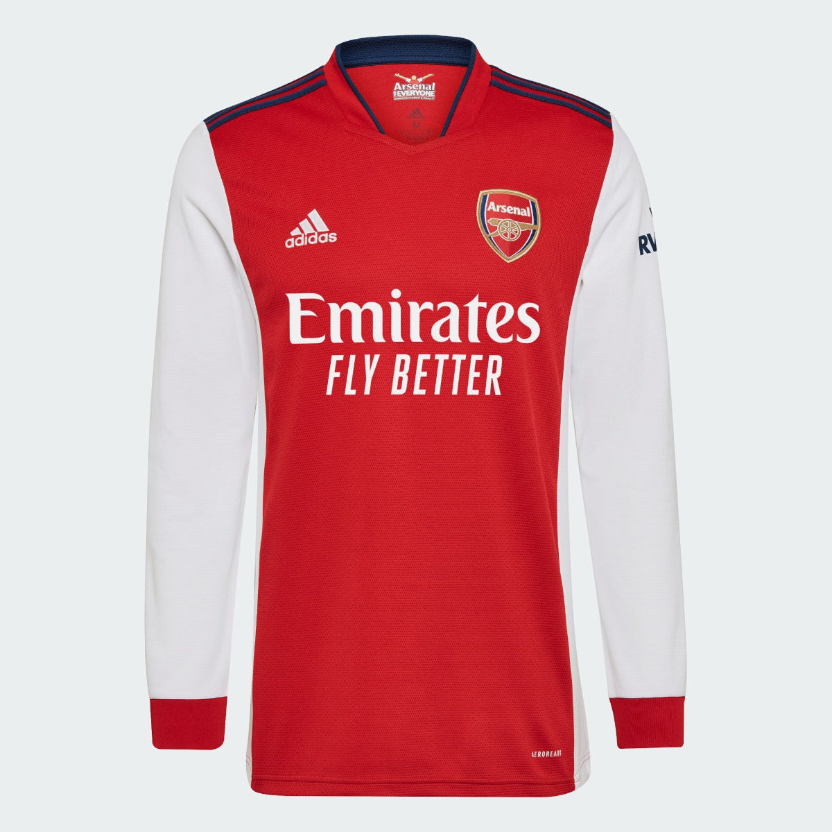 Adidas, Maglia a maniche lunghe Adidas 2021-22 Arsenal Home - Scarlatto-Bianco
