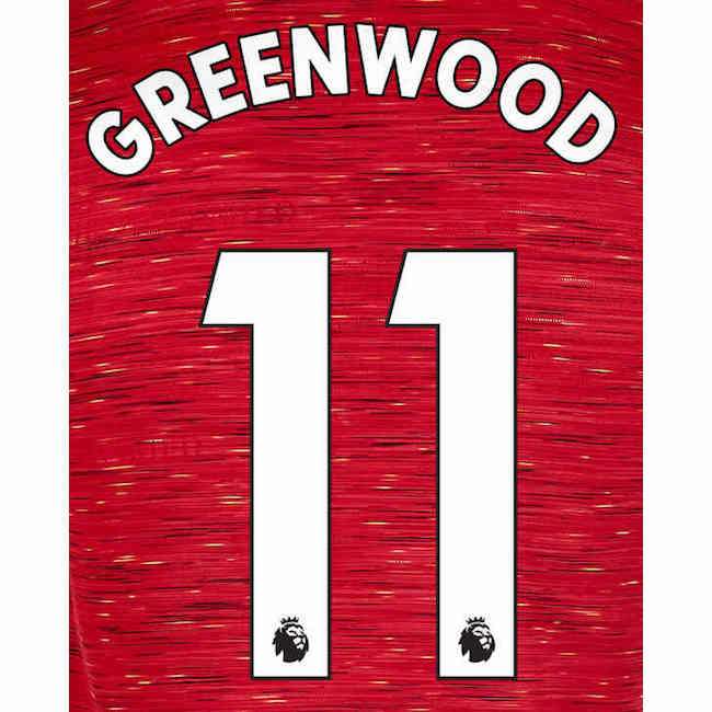 Uni Sport, Man United 2019/22 Home Greenwood #11 Maglia Nome Set