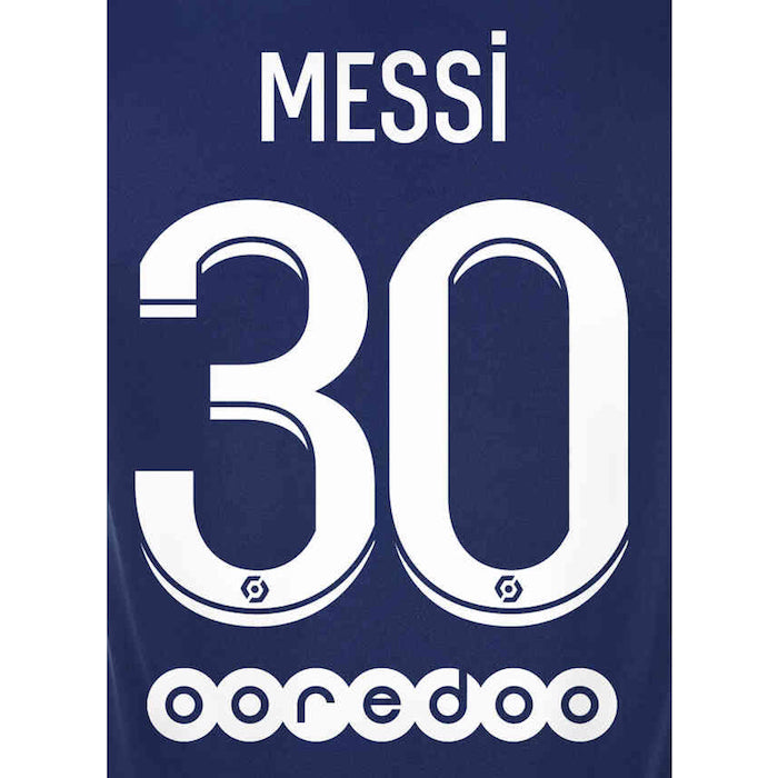 Uni Sport, PSG 2021/22 Casa Messi #30 Maglia Nome Set